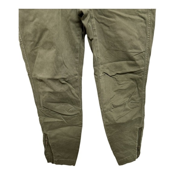 White House Black Market Pants Womens 4 Olive Green Slim Crop Cotton Blend - Picture 5 of 6